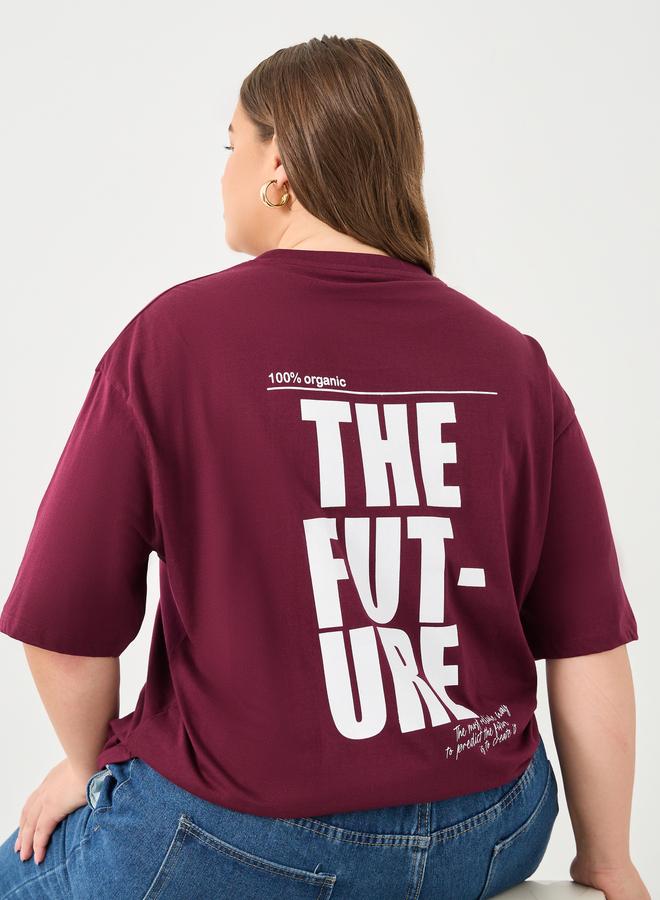 ستايلي تيشيرت واسع بمقاس كبير وطبعة جرافيك - Image 3