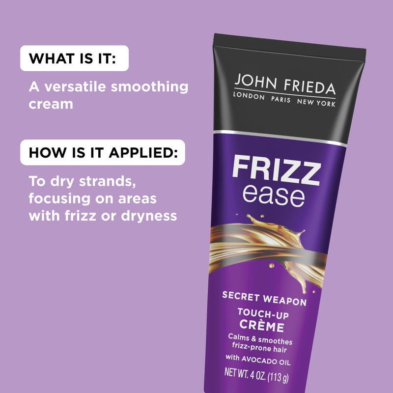 John Frieda Frizz Ease Secret Weapon Touch-Up CrÃ¨me - Anti-Frizz Styling Cream for Smooth, Frizz-Prone Hair, 4 Oz - Image 3