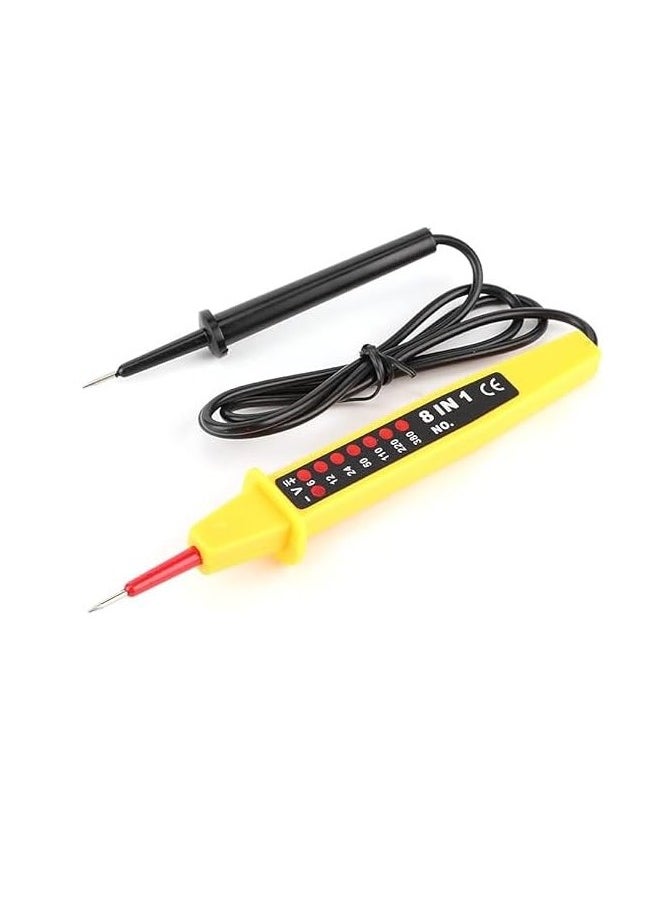 Generic 8-in-1 Voltage Tester Pen for AC/DC 6V–380V Light Indicator Live Wire Detection Continuity & Circuit Test Tool Handheld Detector for Home Industrial & Automotive Use  - Image 1