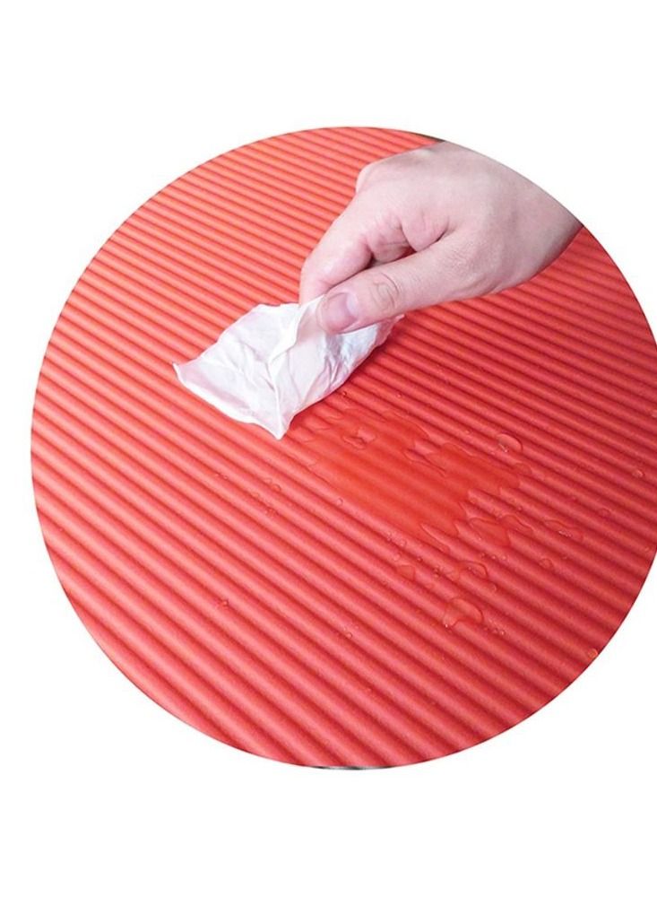Generic Extra Thick Exercise Yoga Mat with Carrying Strap red  - Image 3