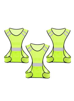 KASTWAVE High Visibility Reflective Safety Vest with Large Pocket for Night Running, Cycling & Walking - Breathable, Lightweight, ANSI Compliant Gear (3 Pcs)  - Image 1