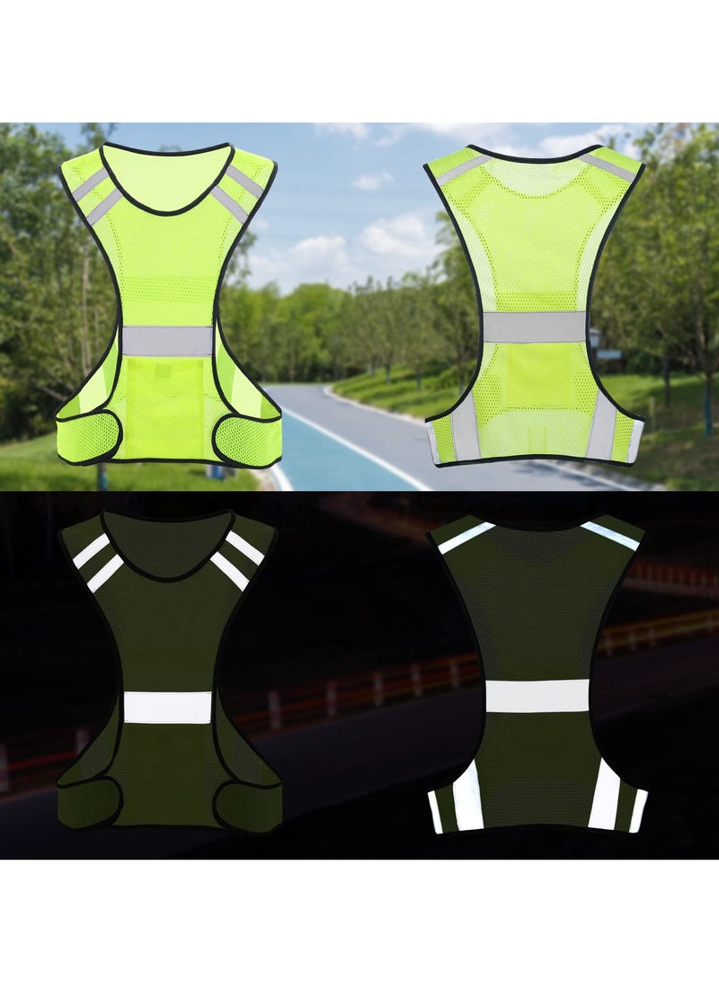 KASTWAVE High Visibility Reflective Safety Vest with Large Pocket for Night Running, Cycling & Walking - Breathable, Lightweight, ANSI Compliant Gear (3 Pcs)  - Image 2