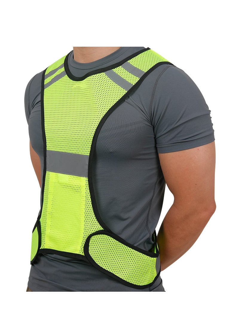 KASTWAVE High Visibility Reflective Safety Vest with Large Pocket for Night Running, Cycling & Walking - Breathable, Lightweight, ANSI Compliant Gear (3 Pcs)  - Image 5