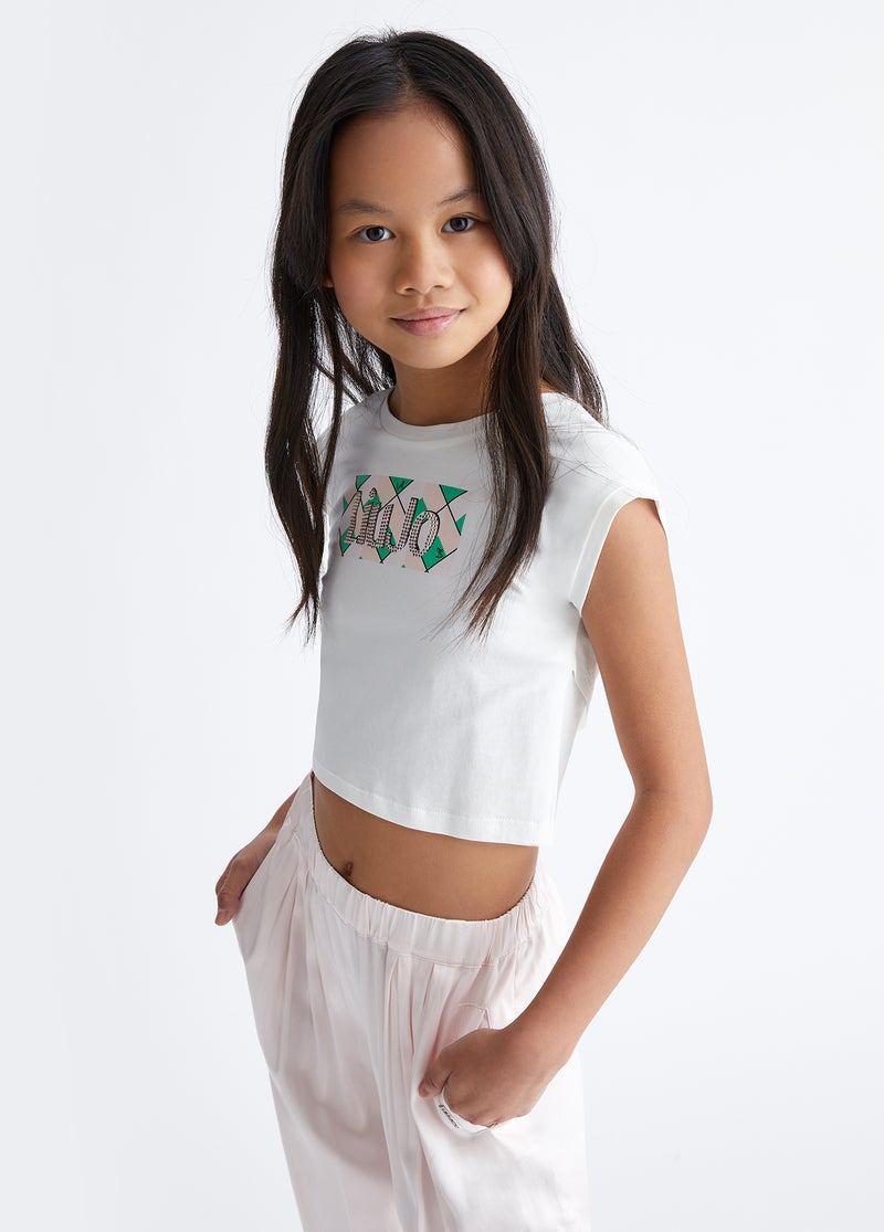 Liu Jo T-shirt with logo and gemstones - Image 1