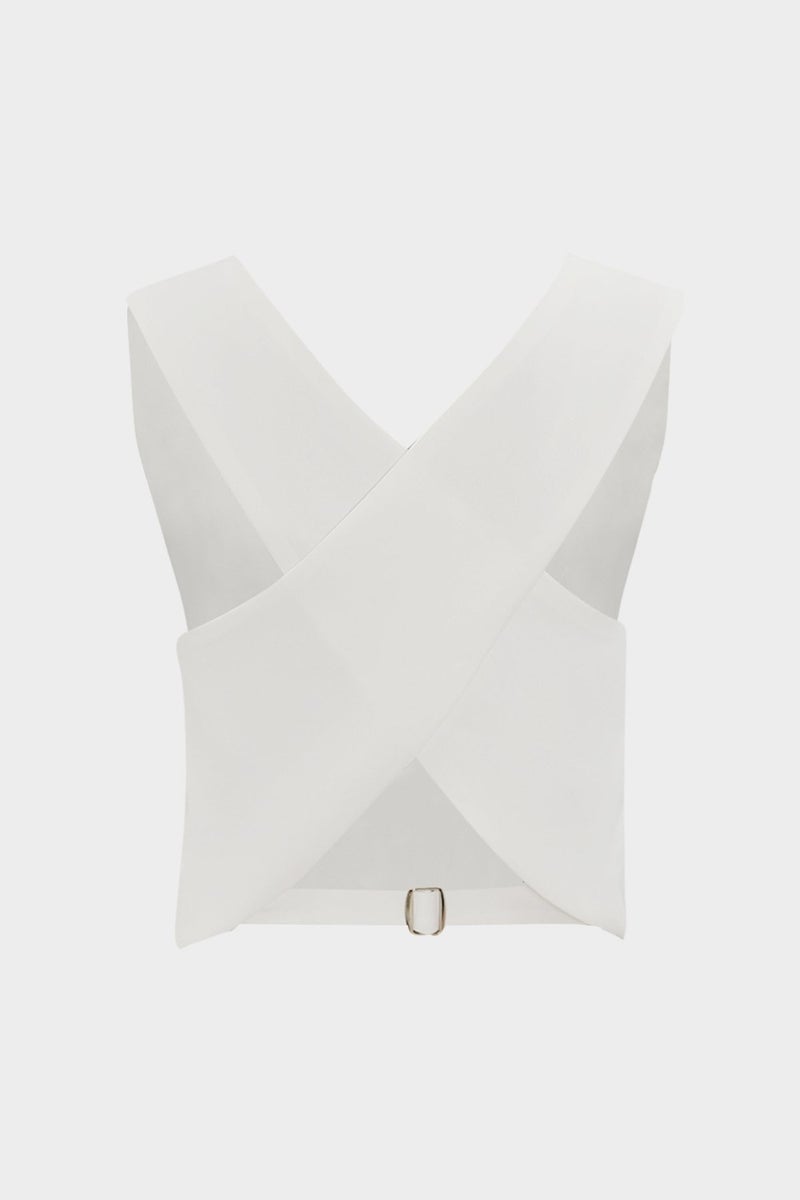 Açelya Okcu Azalea Okcu Premium Women's Crepe Vest with Cross Back Detail  - Image 2