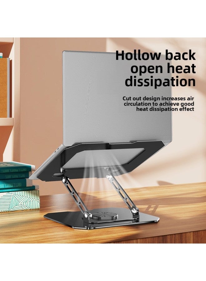 حامل كمبيوتر دوار متعدد الوظائف قابل للطي، دعامة لتبديد الحرارة للكمبيوتر المحمول، حامل معدني متعدد الوظائف لزيادة رف الكمبيوتر - اللون: Wxf طراز الكمبيوتر [دوران 360 درجة] لون المسدس