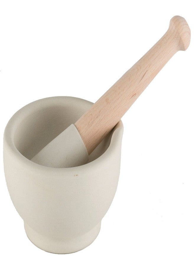 Wade Ceramics Milton Brook Unglazed Mortar and Pestle, 4-Inch Diameter - Image 1