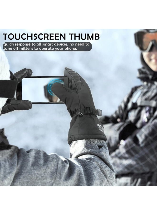 EXski Waterproof Three Fingers Ski Mittens Thermal 3M Thinsulate Insulation Extreme Cold Weather Gloves for Snowboard Snowmobile Motorcycle Women Men - Image 4