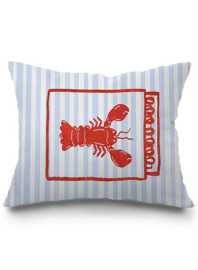JINYO Maine Lobster Pillow Covers 12x20 inch, Preppy Coastal Decor,New England Style Decor, East Coast Beach Decor, East Coast Beach Pillow Cover, Maine Lobster, Lobster Pillow Cover - Image 1