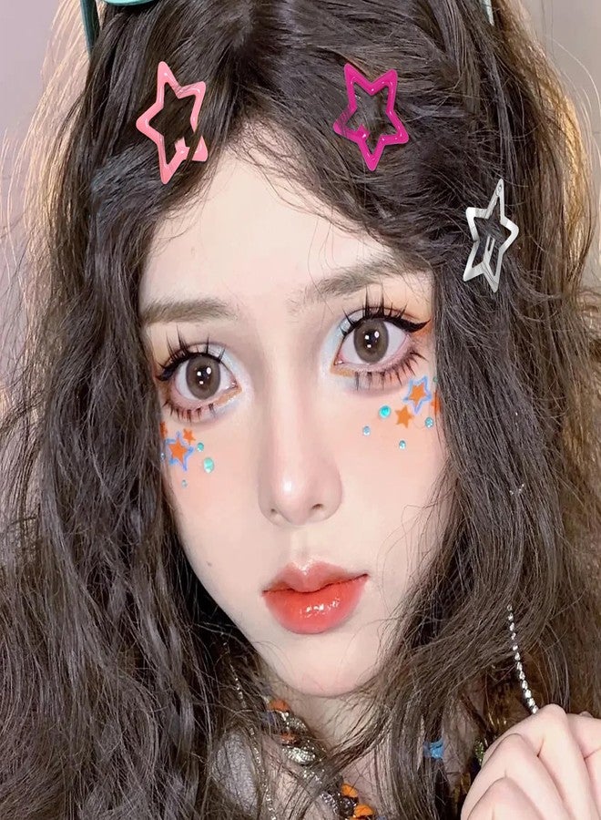 ZLSPTK 50Pcs Pink Star Hair Clips Y2K Silver Barrettes for Women Girls Metal Non Slip Kawaii Accessories Black Cute Snap Styling Tools - Image 4