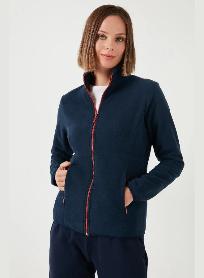 ليلا كارديجان نسائي من الصوف القطبي بسحاب مزدوج مضاد للوبر بقصة ضيقة من ليلا