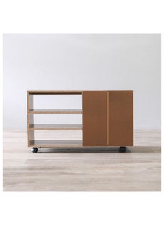 DANUBE HOME Valeria TV Cabinet For Up To 32 Inches TV Entertainment Wall Unit Furniture Wooden TV Stand For Living Room Bedroom TV Rack L90xW30xH54 cm Almond  - Image 3