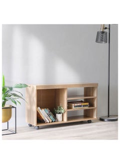 DANUBE HOME Valeria TV Cabinet For Up To 32 Inches TV Entertainment Wall Unit Furniture Wooden TV Stand For Living Room Bedroom TV Rack L90xW30xH54 cm Almond  - Image 2