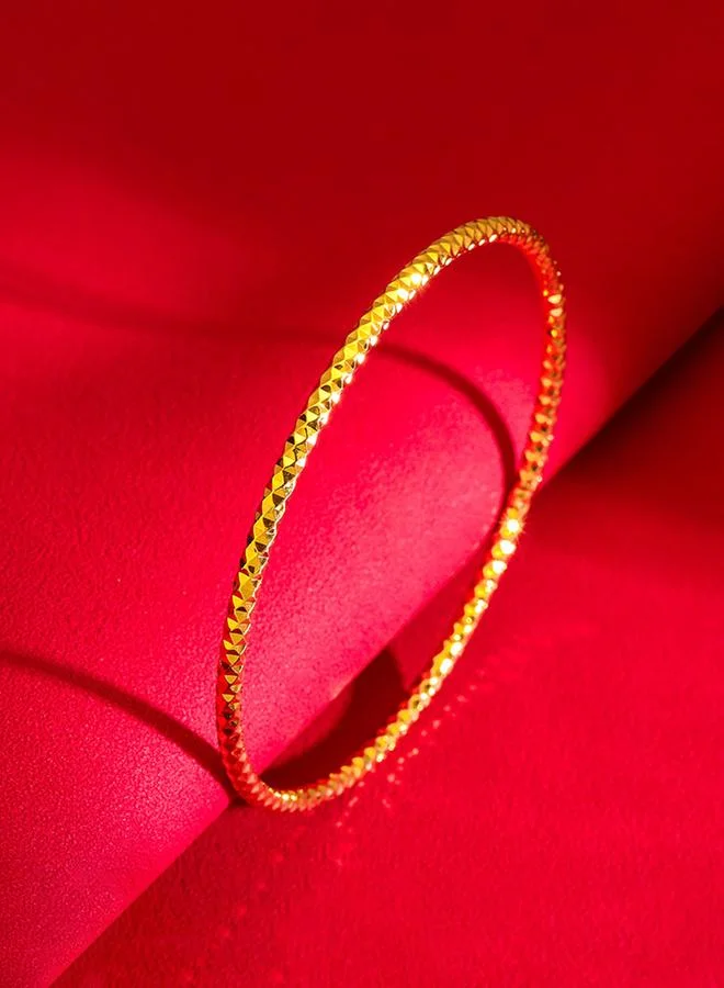 تايك تو Golden Faceted Bangle Bracelet