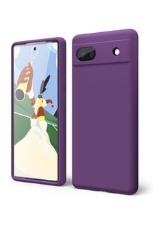 Generic For Google Pixel 6a HD Silicone Back Color Cover,Camera Protection From Shocks From TPU Compatible For Google Pixel 6a (6.1'') (Purple)  - Image 1