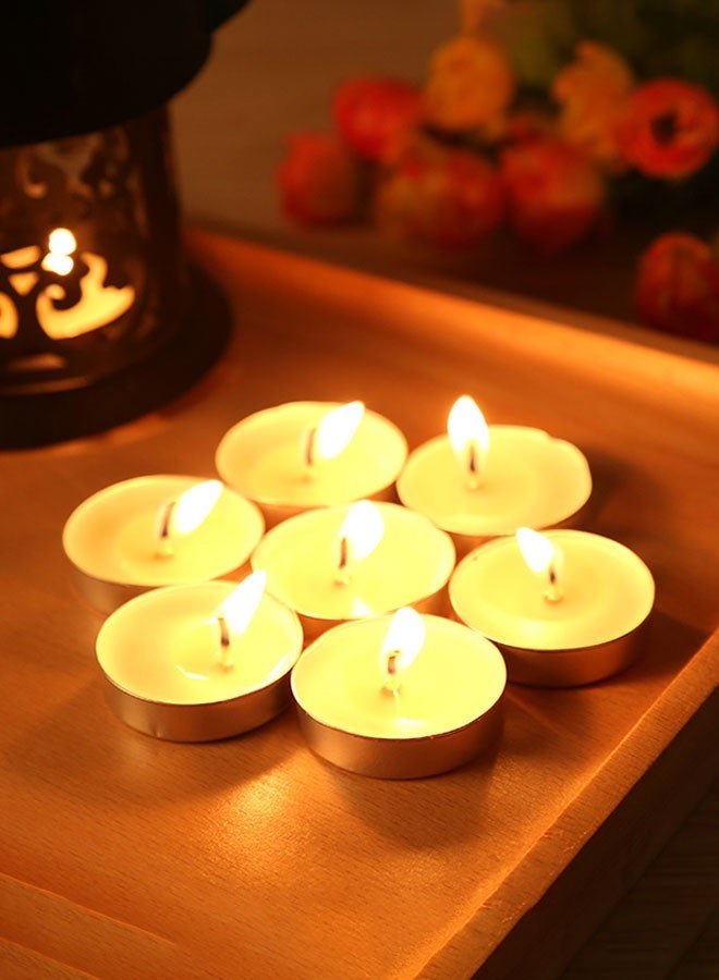 50 Pcs Unscented Tealight Candles, Small Mini Tea Lights Candles, Natural Soy Wax Candles Bulk, White Decorative Candles Set, Smokeless Tea Light Candles, Ideal for Home, Relaxation, Spa, Massage, Romantic Dinners, Weddings & Anniversaries, Festive Decor & Cosy Evenings - Image 5