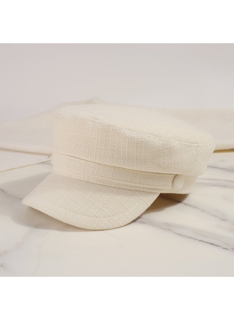 Generic - Fashion Cotton Linen Flat Cap Breathable Octagonal Beret black - Image 1