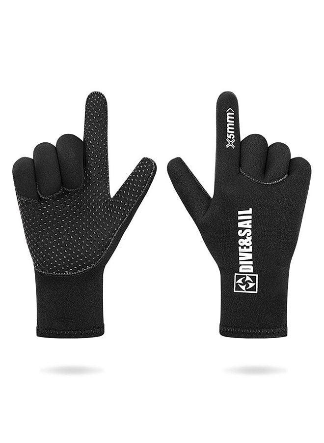 Generic 5MM Diving Gloves Warm Anti-scratch UPF 50+ UV Protection Cold Anti-slip and Wear-resistant for Winter Water Activities - Image 5