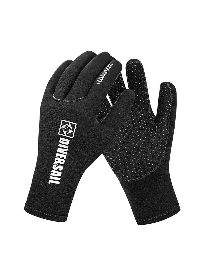 Generic 5MM Diving Gloves Warm Anti-scratch UPF 50+ UV Protection Cold Anti-slip and Wear-resistant for Winter Water Activities - Image 1