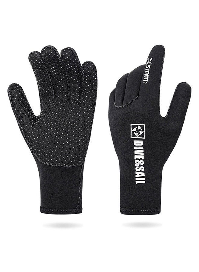 Generic 5MM Diving Gloves Warm Anti-scratch UPF 50+ UV Protection Cold Anti-slip and Wear-resistant for Winter Water Activities - Image 2