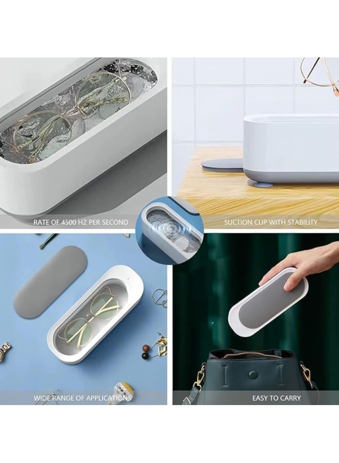Kimaya Ultrasonic Cleaner Portable Glasses Cleaner Machine Jewellery Cleaning Ultrasonic Cleaner for Glasses, Watches, Earrings, Rings, Necklaces, Coins, Makeup Brush - Image 3
