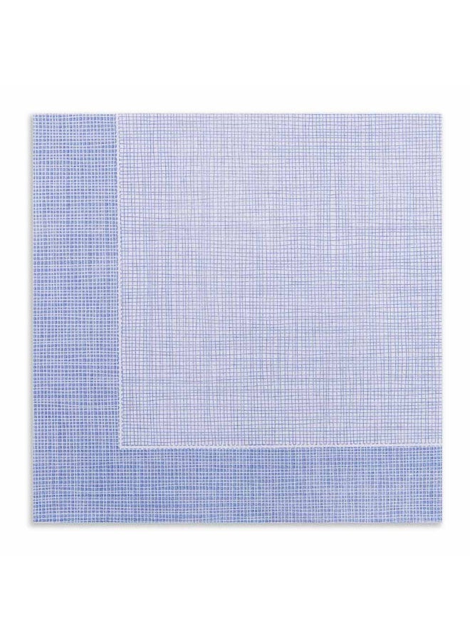 Restaurantware Luxenap 15.8 x 15.8 Inch Linen-Feel Napkins, 25 airlaid Disposable Napkins - Sustainable, Durable, White Paper Square Paper Napkins, With Blue Threads, For All Kinds Of Events - Image 1