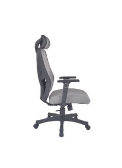 Micasa Mesh Back Office Chair with Headrest and Swivel Wheels Grey 115 x 69.5 x 69 cm HG-8227-5  - Image 2