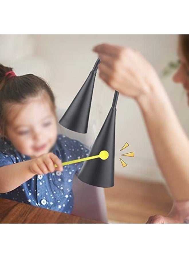 Megarya جرس ميغاريا أغوغو ذو نغمتين آلة إيقاعية تقليدية لاتينية محمولة بعصا بلاستيكية ومطرقة معدنية - Image 4