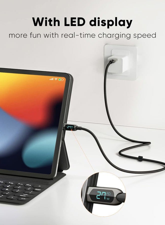 CableCreation USB C Cable 10 FT 100W 20V/5A USB C to C Cable 10FT Braided Fast Charging Cable 480Mbps for MacBook Pro iPad Air XPS Galaxy S23 S23+ S22 S21 Other USB C Devices 3m Gray - Image 3