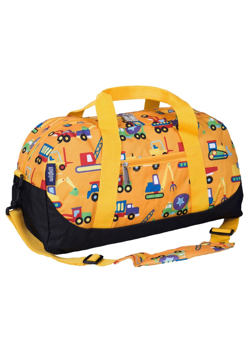Wildkin Wildkin Kids Overnighter Duffel Bag  CarryOn Size Ideal for School  Sleepovers  Under Construction 