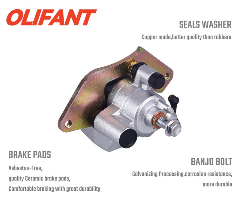OLIFANT Front Brake Calipers for Honda Rancher 420 07-20 Foreman 500 12-20 Rubicon 500 15-20 Left & Right with Pads 45150-HP5-601 45250-HP5-601 - Image 3