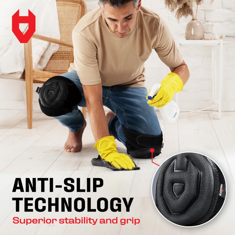 NoCry Gel Knee Pads for Men and Women with Soft Foam Cushion â€” Waterproof Anti-Slip Cap and Easy to Use, Adjustable Non-Slip Straps â€” Durable, Lightweight Design â€” Perfect for Gardening Work - Image 4