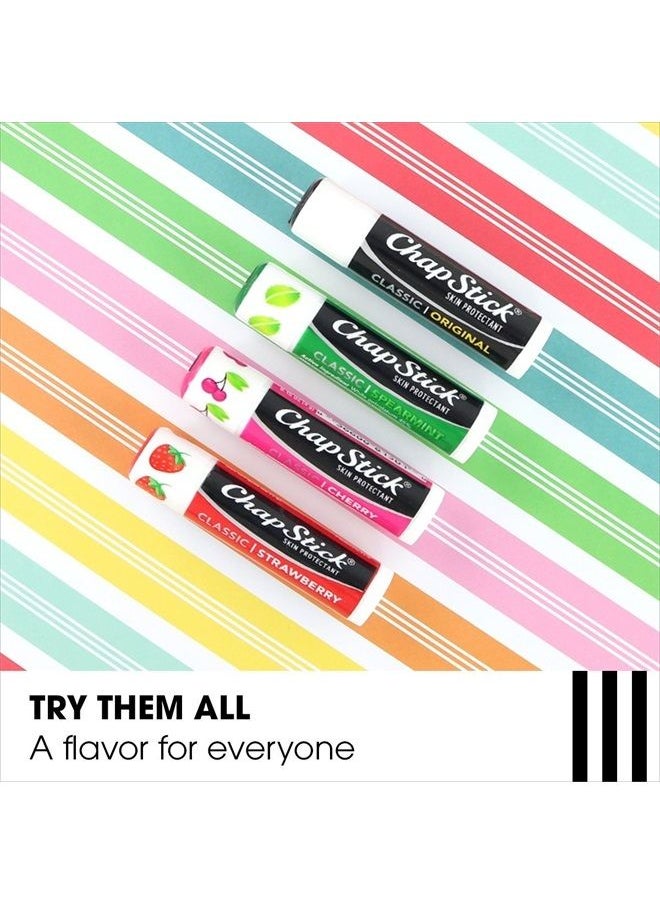 chapstick Classic (1 Box of 12 Sticks, 12 Total Sticks, Original Flavor) Skin Protectant Flavored Lip Balm Tube, 0.15 Ounce Each, 12 Count (Pack of 1)  - Image 4