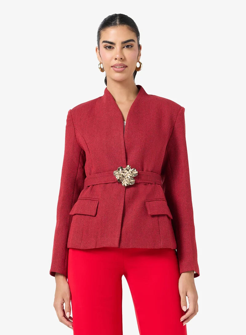 Tailored Blazer With Belt