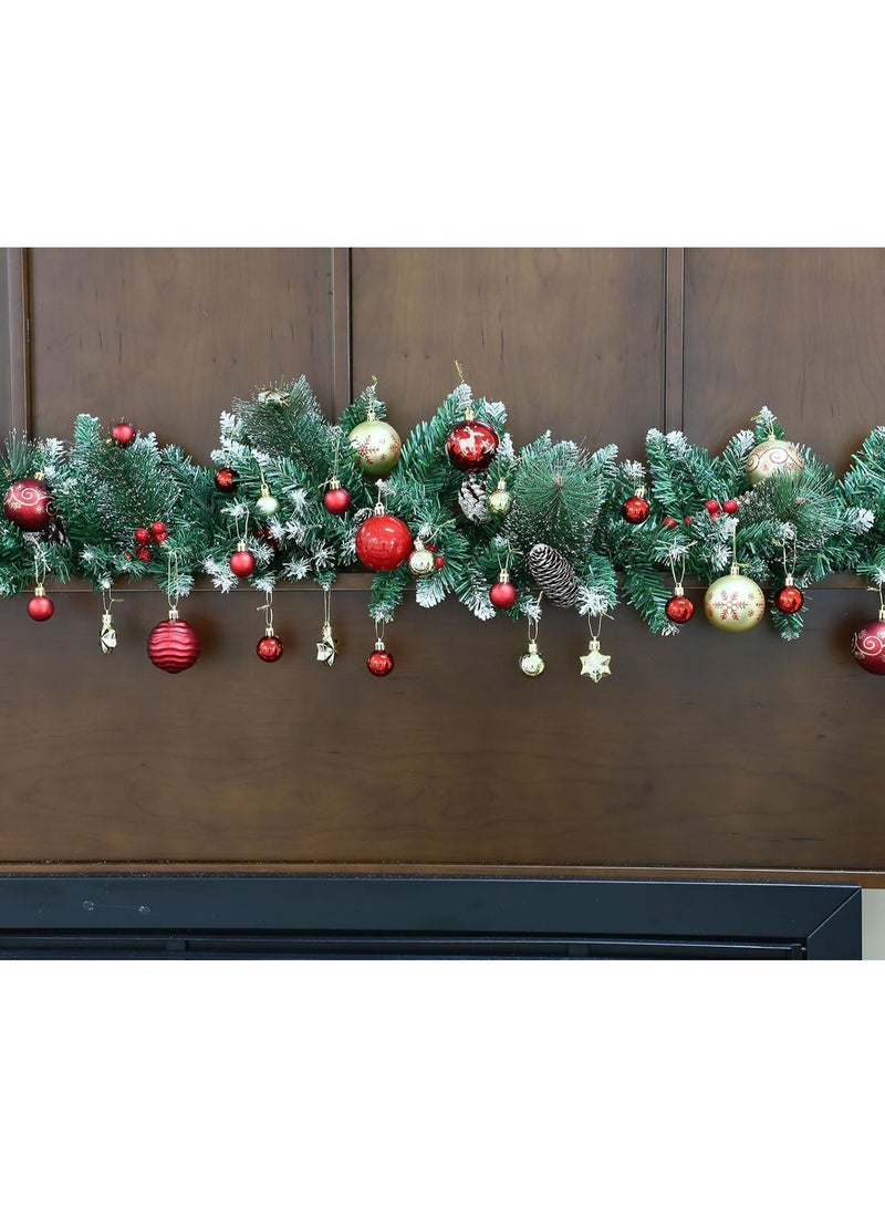 44 PCS Christmas Balls Ornaments Set, Red and Gold Shatterproof Christmas Tree Haning Ball Ornament Decorations for Xmas Holiday Party Décor - Image 5