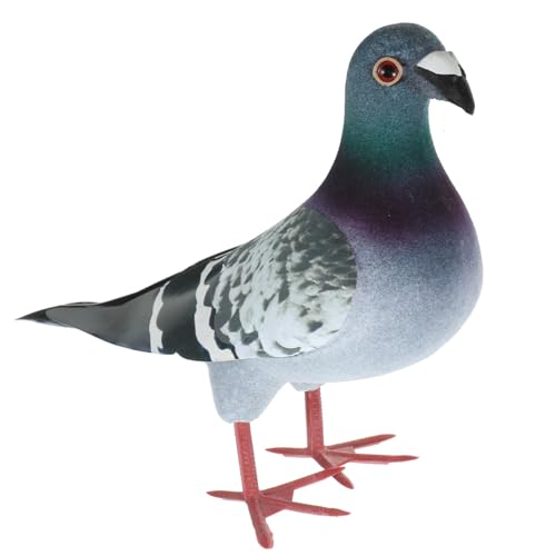 HOMSFOU Simulation Pigeon Artificial Foam Pigeon Model Lifelike Pigeon Fake Pigeon Artificial Birds Ornaments for Outdoor Pathway Lawn Garden Decorations - Image 1