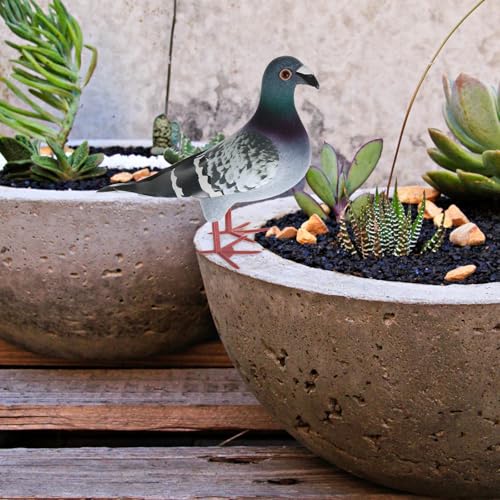 HOMSFOU Simulation Pigeon Artificial Foam Pigeon Model Lifelike Pigeon Fake Pigeon Artificial Birds Ornaments for Outdoor Pathway Lawn Garden Decorations - Image 3
