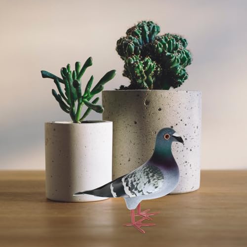 HOMSFOU Simulation Pigeon Artificial Foam Pigeon Model Lifelike Pigeon Fake Pigeon Artificial Birds Ornaments for Outdoor Pathway Lawn Garden Decorations - Image 4