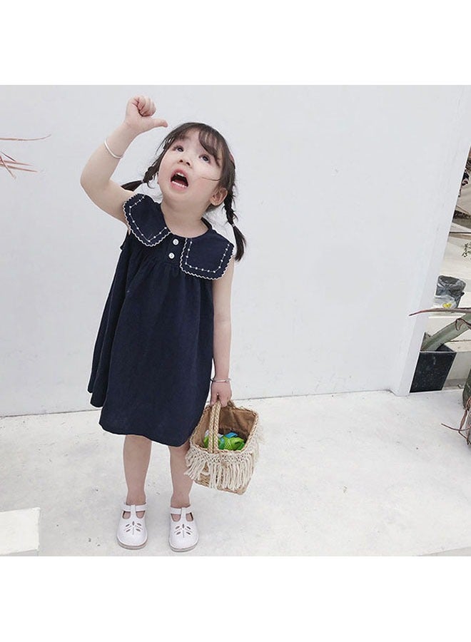 Summer Girls' Dresses Casual Thin Cotton Sleeveless Dress Children's Clothing 2-6 Years