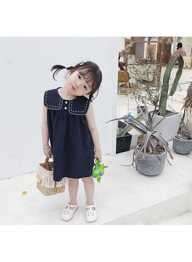 Summer Girls' Dresses Casual Thin Cotton Sleeveless Dress Children's Clothing 2-6 Years