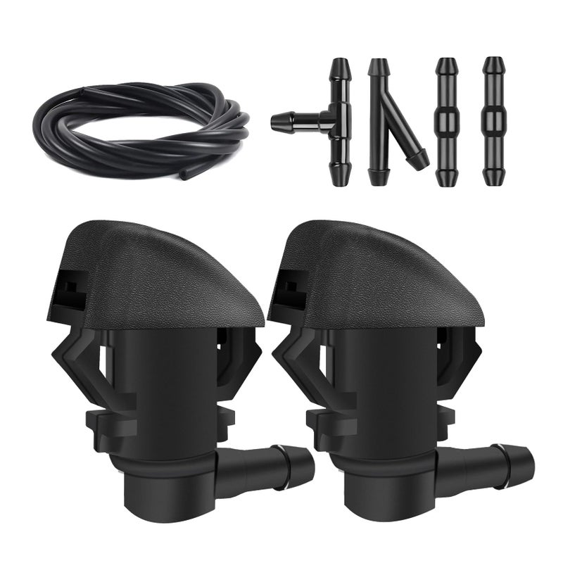 DWARFOO Windshield Washer Nozzles Kit, Windshield Washer Hose Kit with Connectors Compatible with Honda Pilot 2009-2012 2014 2015, Replace OEM# 76810-SZA-A01ZA - Image 1