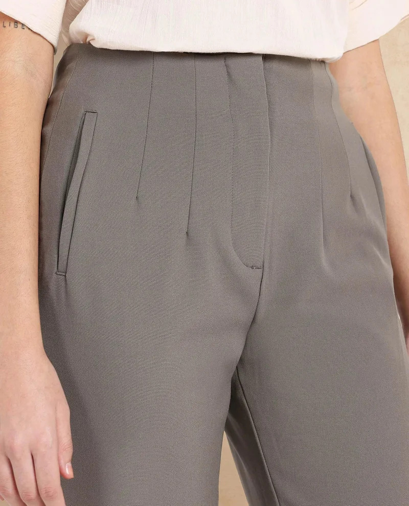 Rareism Women's Tapered Fit Ankle-Length Trousers