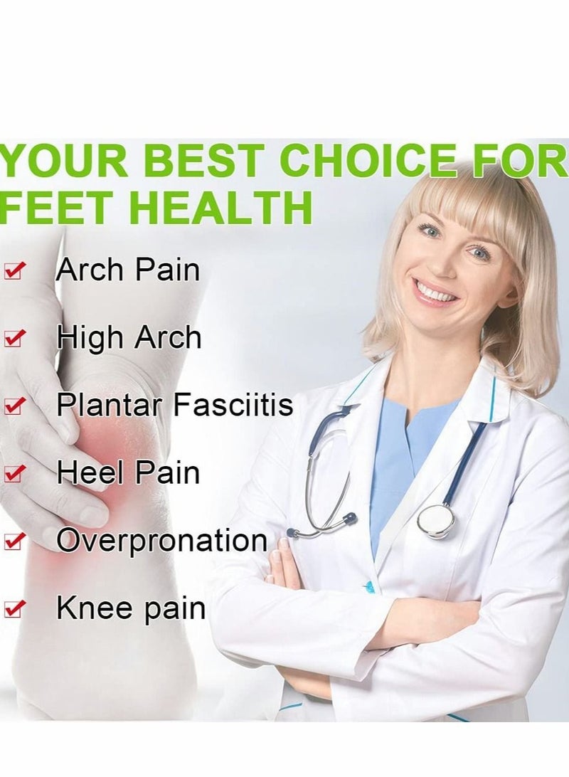 Excefore Orthotic Insole, Plantar Fasciitis Insoles, High Arch Support for Men Women, Orthotics Shoe Inserts Relieve Flat Feet, Over-Pronation, Heel Pain, and Relief  - Image 5
