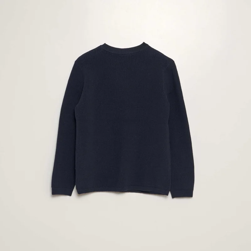 Kiabi Round-Neck Knit Sweater Blue
