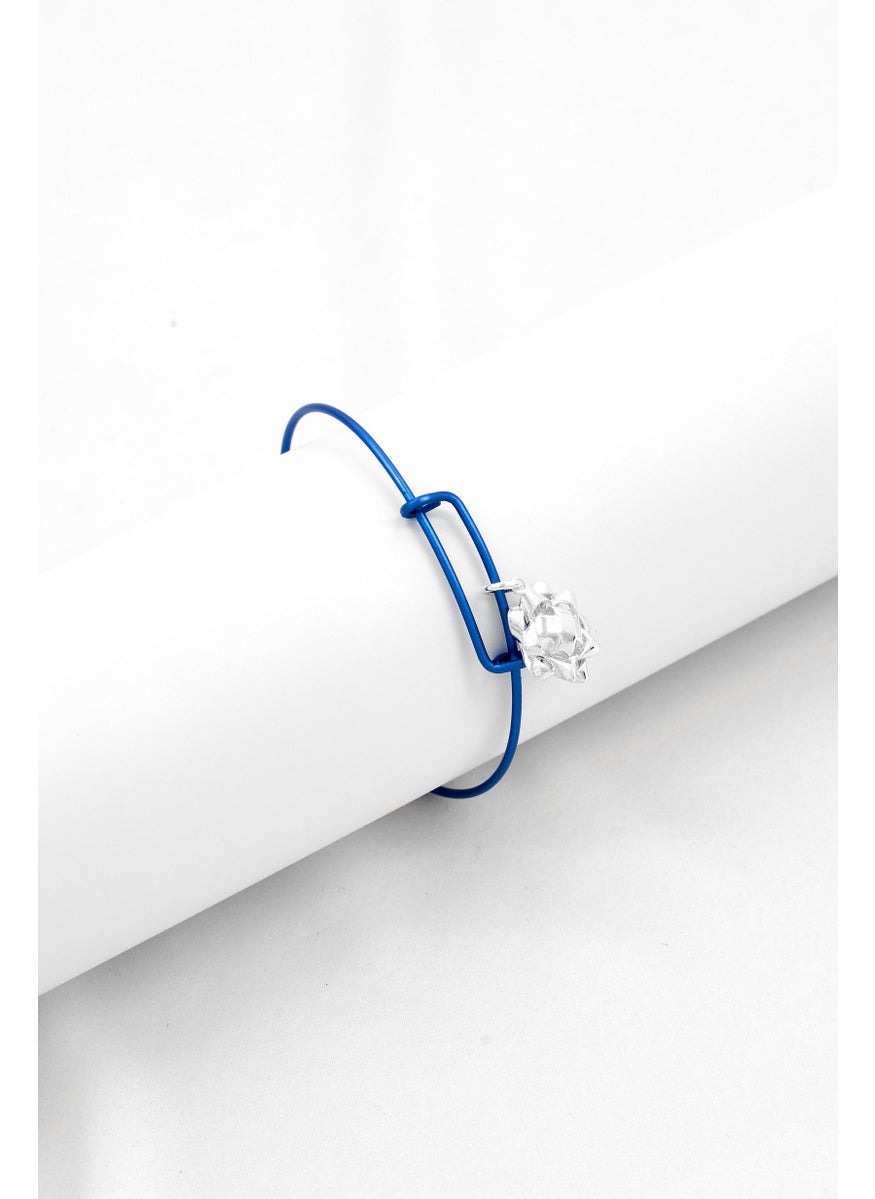 ALEX AND ANI Women Mini Brights Bow Bracelet, Blue  - Image 1