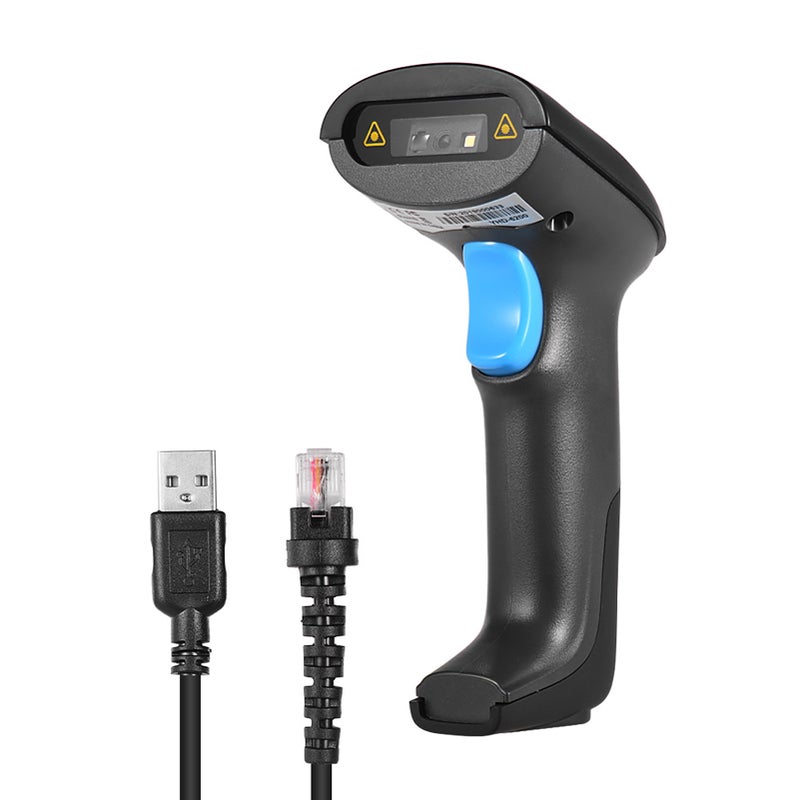 Handheld USB Wired CMOS Image Barcode Scanner 1D 2D QR Bar Code Reader with USB Cable Plug and Play for Mobile Payment Computer Screen for Supermarket Retail Store Warehouse - Image 1