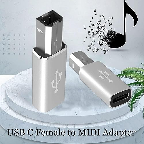 ETZIN USB C Female to Midi Type C to USB B Connector Adapter for Printer, MIDI E-Piano Synthesizer and More Type C Devices/Laptop-EPL-1078TC. - Image 4