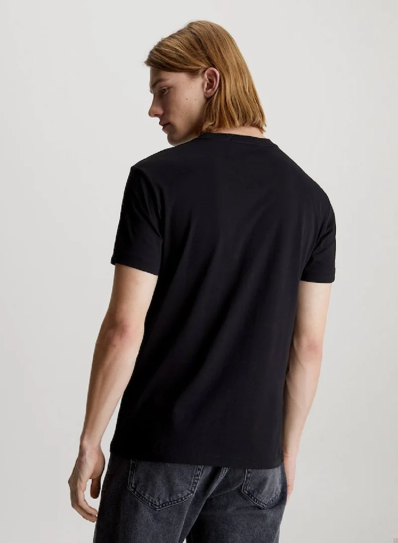 Calvin Klein Jeans Men's Slim Logo T-Shirt -  cotton jersey, Black