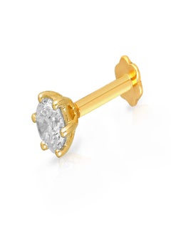 Malabar Gold and Diamonds دبوس أنف من الألماس الأصفر النقي 18 قيراطًا بدرجة نقاء 750 MSOB5R001NP1YVS-G للنساء  - Image 1