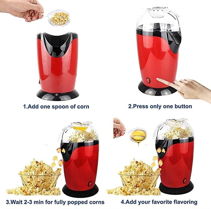 DIBEJI DIBEJI Hot Air Popcorn Machine and Home Use Electric Big Popcorn Machine Automatic Instant Popcorn Maker Stylish DesignHot Air Popcorn Machine  - Image 3